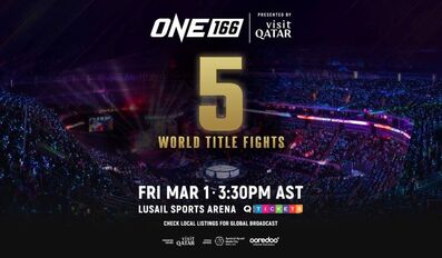 ONE Championships Return To The Middle East With ONE 166 Qatar At Lusail Sports Arena On March 1